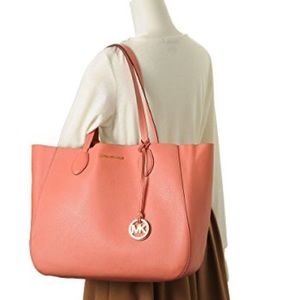 Michael Kors Mae Large Leather Tote with Wallet